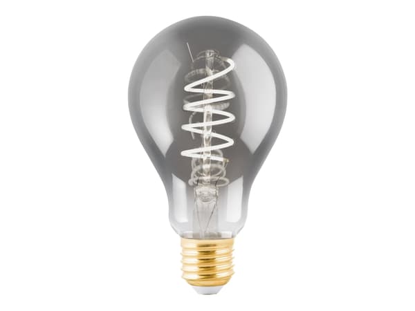 Eglo - LED-filamentlyspære - form: A75 - E27 - 4 W (ekvivalent 11 W) - varmt hvitt lys - 2000 K - svart, gjennomsiktig