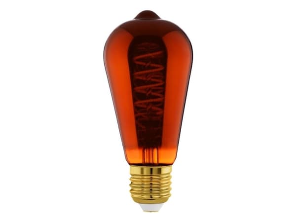 Eglo - LED-filamentlyspære - form: ST64 - E27 - 4 W (ekvivalent 4 W) - varmt hvitt lys - 2000 K - kobber
