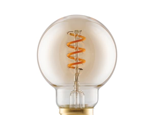 Eglo - LED-glödlampa med filament - form: G60 - E27 - 4 W (motsvarande 15 W) - varmt vitt ljus - 2000 K - bärnsten