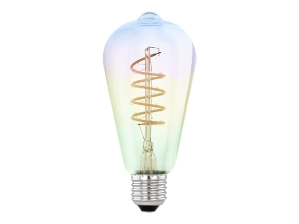 Eglo - LED-filamentlyspære - form: ST64 - E27 - 4 W (ekvivalent 21 W) - varmt hvitt lys - 2000 K - iriserende