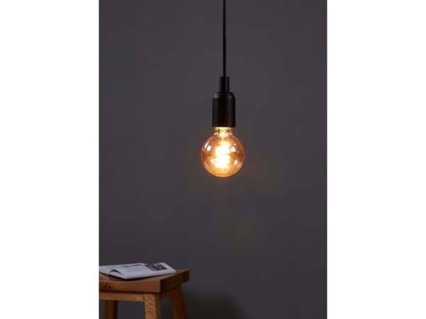 Eglo - LED-filamentlyspære - form: G80 - E27 - 4 W (ekvivalent 25 W) - varmt hvitt lys - 2000 K - globus - ravgul