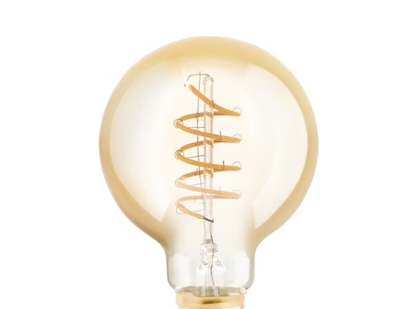 Eglo - LED-filamentlyspære - form: G80 - E27 - 4 W (ekvivalent 25 W) - varmt hvitt lys - 2000 K - globus - ravgul