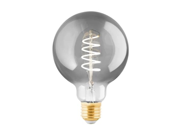 Eglo - LED-glödlampa med filament - form: G95 - E27 - 4 W (motsvarande 11 W) - varmt vitt ljus - 2000 K - rök