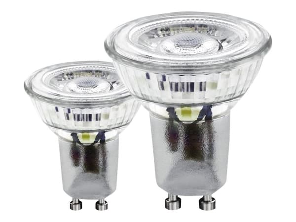 Eglo - LED-pære for søkelys - GU10 - 3 W (ekvivalent 37 W) - klasse F - varmt hvitt lys - 3000 K (en pakke 2)