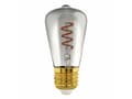 Miniatyrbild 3 av 5: Eglo - LED-glödlampa med filament - form: ST48 - E27 - 4 W (motsvarande 11 W) - varmt vitt ljus - 3000 K - rök