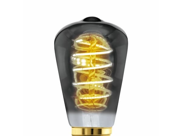 Eglo - LED-glödlampa med filament - form: ST48 - E27 - 4 W (motsvarande 11 W) - varmt vitt ljus - 3000 K - rök