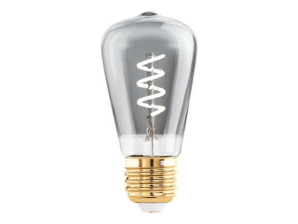 Eglo - LED-glödlampa med filament - form: ST48 - E27 - 4 W (motsvarande 11 W) - varmt vitt ljus - 3000 K - rök