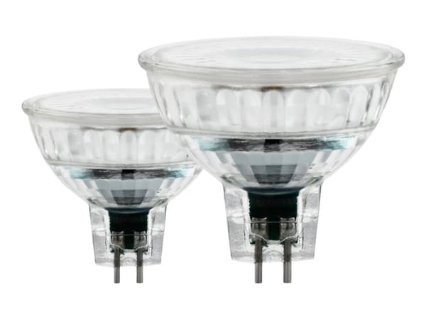 Eglo - LED-lyspære - form: MR16 - GU5.3 - 3 W (ekvivalent 22 W) - klasse G - varmt hvitt lys - 2700 K (en pakke 2)