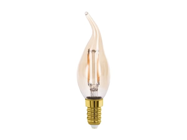 Eglo - LED-glödlampa med filament - form: CF35 - E14 - 4 W (motsvarande 32 W) - klass G - varmt vitt ljus - 2200 K - bärnsten