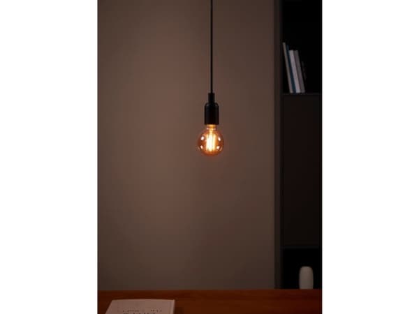 Eglo - LED-glödlampa med filament - form: G80 - E27 - 4 W (motsvarande 28 W) - varmt vitt ljus - 1700 K - bärnsten
