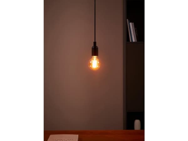 Eglo - LED-glödlampa med filament - form: G80 - E27 - 4 W (motsvarande 28 W) - varmt vitt ljus - 1700 K - bärnsten