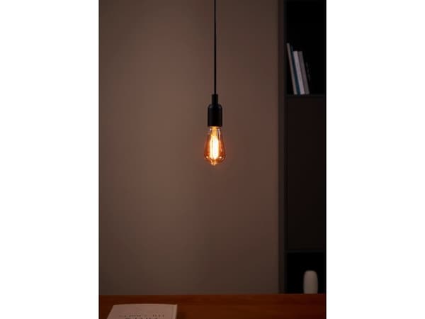 Eglo - LED-filamentlyspære - form: ST64 - E27 - 4 W (ekvivalent 28 W) - varmt hvitt lys - 1700 K