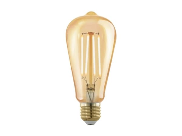 Eglo - LED-filamentlyspære - form: ST64 - E27 - 4 W (ekvivalent 28 W) - varmt hvitt lys - 1700 K
