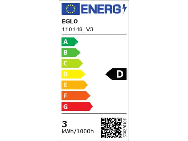 Eglo - LED-pære for søkelys - GU10 - 4.5 W (ekvivalent 50 W) - klasse F - hvitt lys - 4000 K (en pakke 2)
