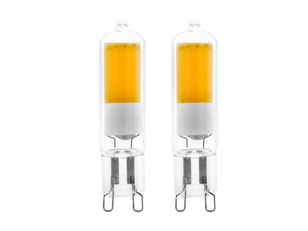 Eglo - LED-glödlampa - G9 - 2 W (motsvarande 20 W) - klass F - varmt vitt ljus - 3000 K (paket om 2)
