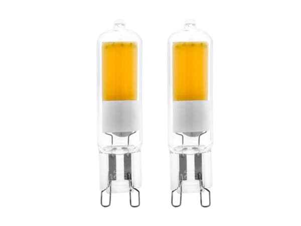 Eglo - LED-glödlampa - G9 - 2 W (motsvarande 20 W) - klass F - varmt vitt ljus - 3000 K (paket om 2)
