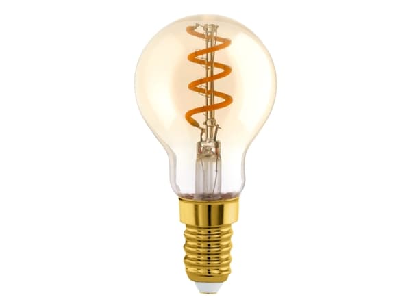 Eglo - LED-glödlampa med filament - form: P45 - E14 - 4 W (motsvarande 15 W) - varmt vitt ljus - 2000 K - bärnsten