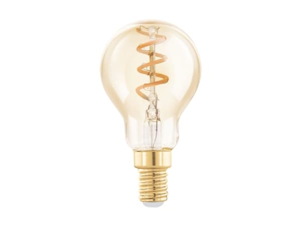 Eglo - LED-glödlampa med filament - form: P45 - E14 - 4 W (motsvarande 15 W) - varmt vitt ljus - 2000 K - bärnsten