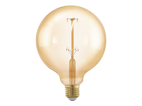 Eglo - LED-filamentlyspære - form: G125 - E27 - 4.5 W (ekvivalent 35 W) - klasse F - varmt hvitt lys - 2200 K