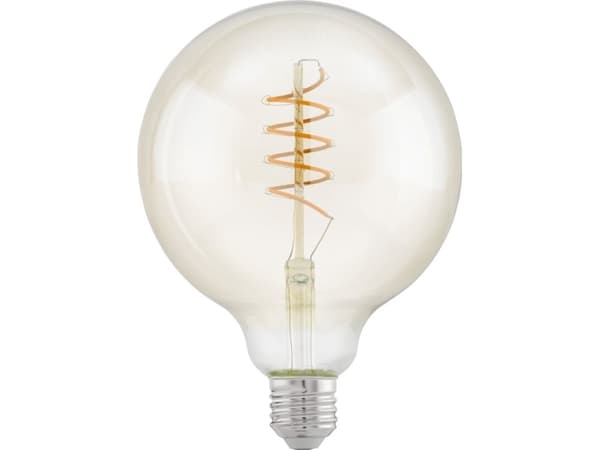 Eglo - LED-glödlampa med filament - form: G125 - E27 - 4 W (motsvarande 26 W) - klass G - varmt vitt ljus - 2200 K