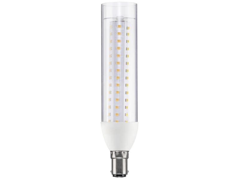 Paulmann 28890 LED (RGB)-lamp Energiklasse E (A - G) B15d Kolbeform 9.5 W Varmhvid (Ø x H) 36 mm x 165 mm 1 stk