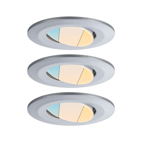 Paulmann 930.95, Nedtryckbar spotlight, 5 W, 3000 K, 430 LM, Krom