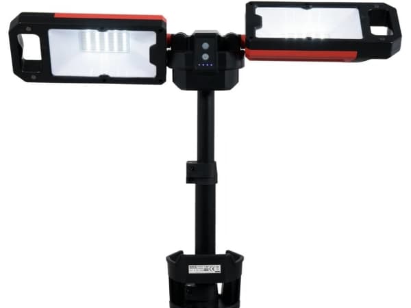 Yato YT-81811, 50 W, LED, 2 lamppu(a), 4000 mAh, Musta, Punainen, Vapaasti seisova työvalo