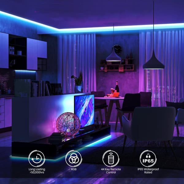 5 metriä - LED-Strip Lights kanssa RGB / Valonauha / LED-lista