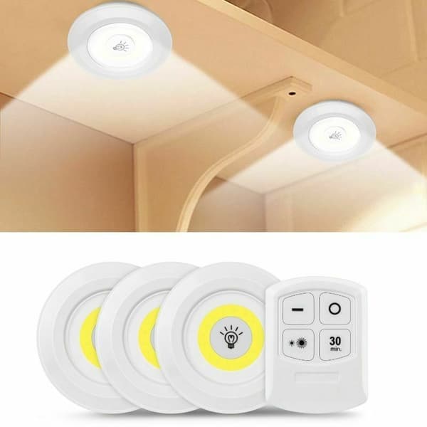 3-pakkaiset LED-kohdevalot kaukosäätimellä