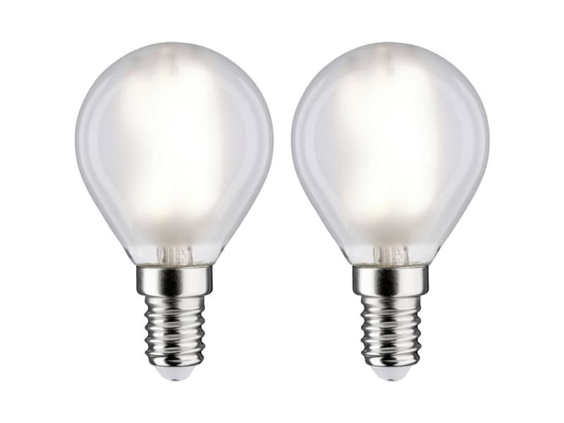 Paulmann 28919 LED (RGB)-lamp Energiklasse F (A - G) E14 Dråbeform 4.8 W Neutralhvid (Ø x H) 45 mm x 78 mm 2 stk
