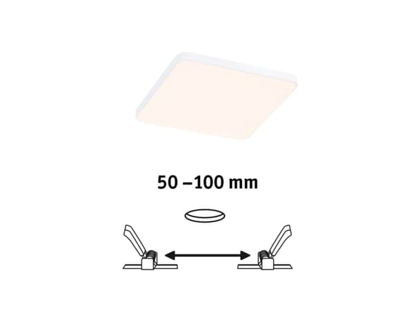 Paulmann Veluna VariFit Edge, LED, 3000 K, 700 lm, IP44, Hvit