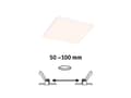 Miniatyrbilde 3 av 5: Paulmann Veluna VariFit Edge, LED, 3000 K, 700 lm, IP44, Hvit