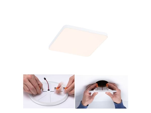 Paulmann Veluna VariFit Edge, LED, 3000 K, 700 lm, IP44, Hvit