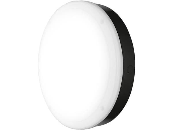 LEDVANCE Surface Bulkhead Outdoor 300mm 1400lm 15W 830 IP65 IK10 sort