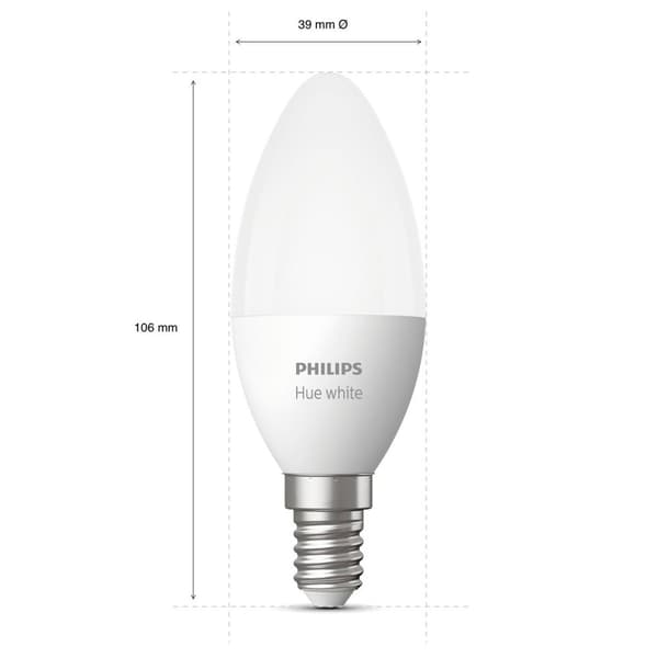 Hue White E14 Crown 2-pak