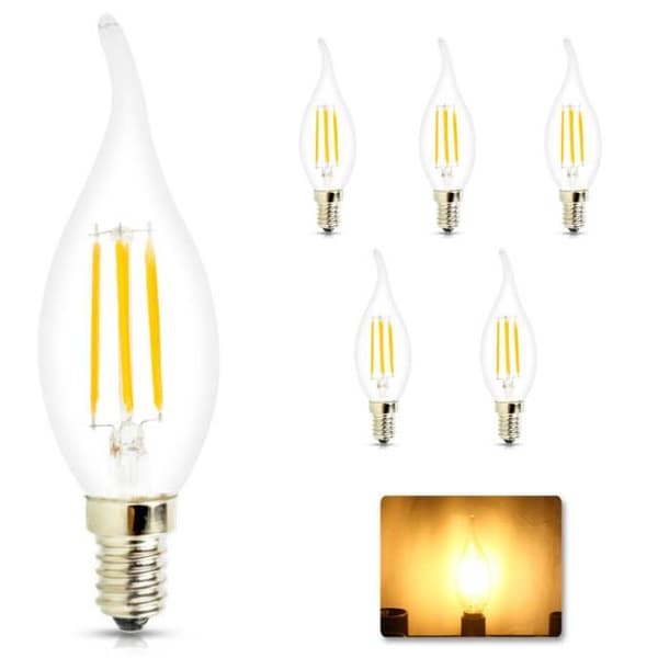 E14, 4W, LED Glödlampa, Dimbar, Bullet top