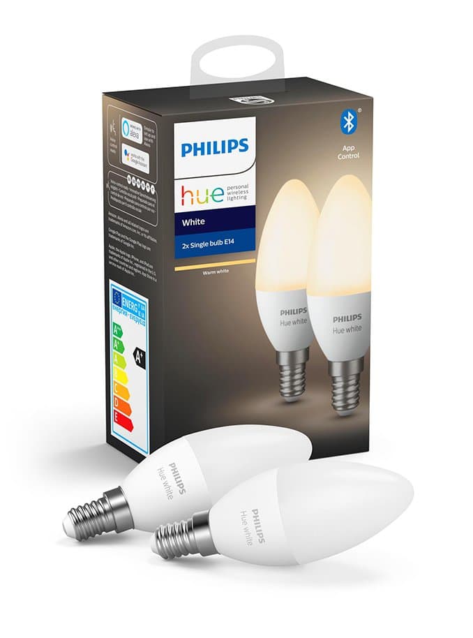 Philips Hue White LED-lampa - E14 Candle 2-PACK - BT