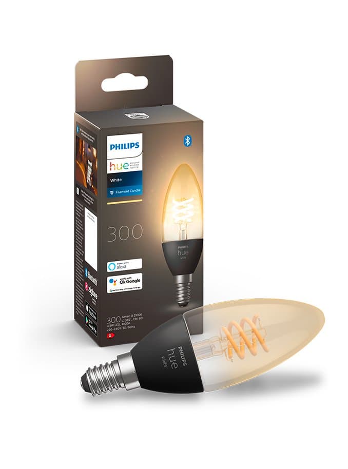 E14 - Philips Hue White LED Filament Candle