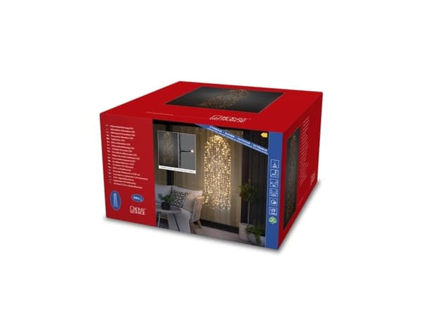 Konstsmide Decoration light set, Ljusdekoration, slinga, Svart, Metall, Plast, Universal, IP44, 900 lamp(or)