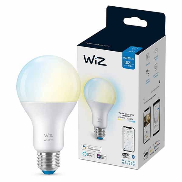 WiZ Smart LED-lampe, E-27, hvidt lys