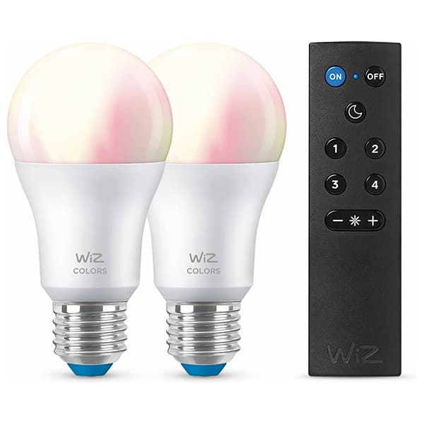 WiZ älylamppu, 806 lm, E27, RGBW, Wi-Fi, 2 kpl