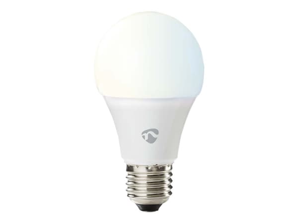 Nedis SmartLife, Älylamppu, Wi-Fi, Valkoinen, LED, E27, Viileä valkoinen, Lämmin valkoinen