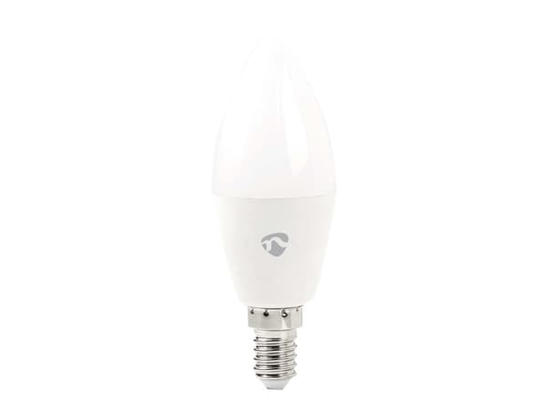 Nedis SmartLife - LED-lyspære - form: stearinlys - E14 - 4.9 W (ekvivalent 40 W) - klasse F - RGB/varmt til kjølig hvitt lys - 2700-6500 K - hvit