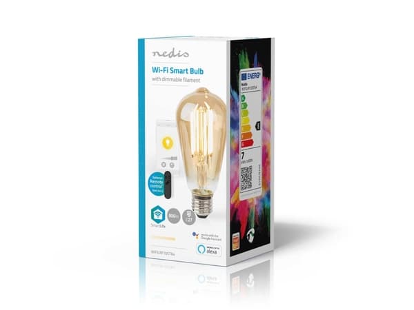 Nedis SmartLife, 7 W, 60 W, E27, 806 lm, 10000 h, Lämmin valkoinen