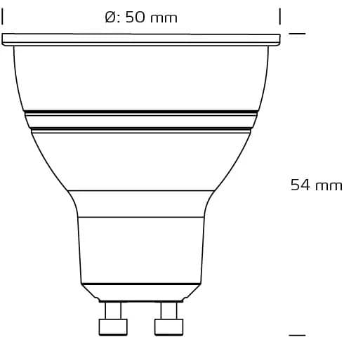 LED-valonlähde 927, 350 lumen GU10 2700K himmennettävä (10 kpl pakkaus)