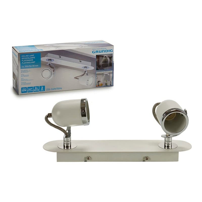 Taklampa 50 W Metall Vit 360º (8 x 13 x 31 cm)