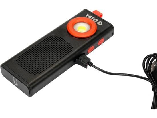YATO TYÖ TASKULAMPPU 500LM, 2000MAH, KAIUTIN