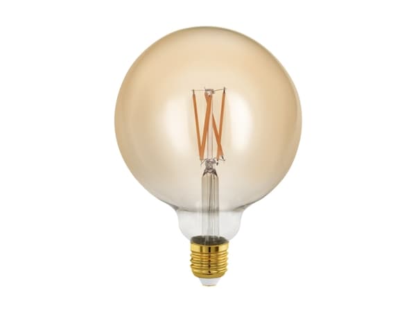 Eglo - LED-glödlampa med filament - form: G125 - E27 - 4 W (motsvarande 28 W) - varmt vitt ljus - 1700 K - bärnsten