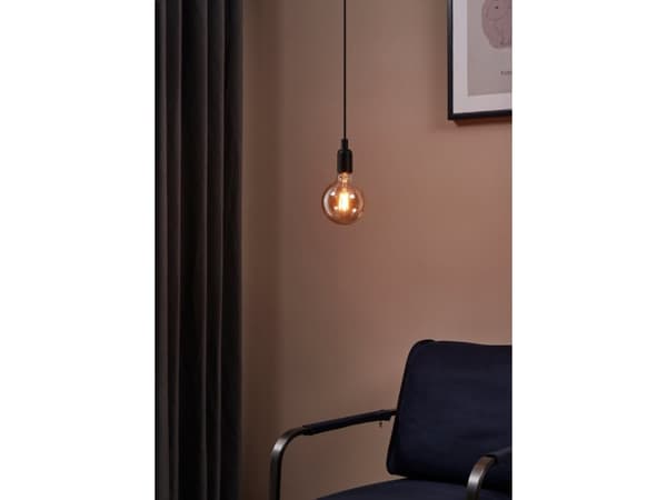 Eglo - LED-glödlampa med filament - form: G125 - E27 - 4 W (motsvarande 28 W) - varmt vitt ljus - 1700 K - bärnsten