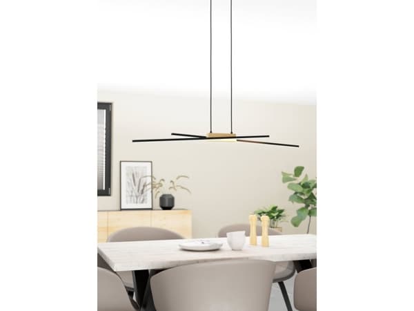 EGLO 900489, LED, 3000 K, 1560 LM, IP20, Svart, Brun, Vit